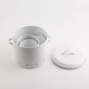 Custom Farmhouse 3 Pack Patata Cebolla Ajo Vegetal Metal Cocina Bote de almacenamiento de alimentos Set Box Bin Container - Product Image 4