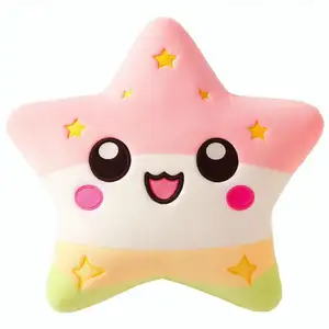 Cojín de peluche de estrella de peluche personalizado, juguetes suaves para bebés, cojín de decoración del hogar, juguete de peluche