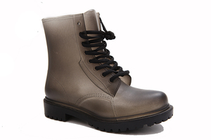 Delle donne di disegno del fiore di alta cut custom pvc <span class=keywords><strong>pioggia</strong></span> martin <span class=keywords><strong>scarpe</strong></span> <span class=keywords><strong>per</strong></span> <span class=keywords><strong>la</strong></span> signora con pizzo - Product Image 2