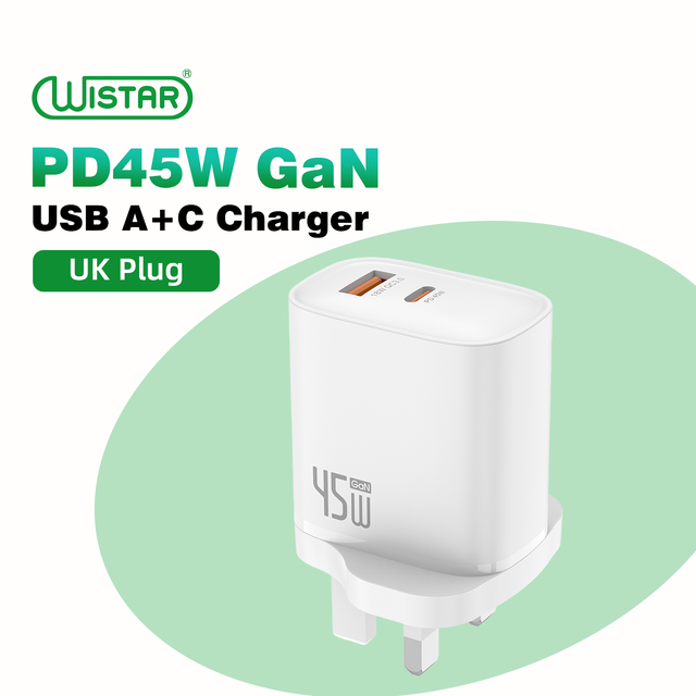 New Product Pd 45W UK Mobile Phone Wall Type C Fast Charger Power Adapter Phone Usb Charger