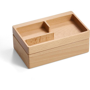 Porte-cartes de visite en bois massif, plateau magnétique, organisateur pour le rangement sur le bureau - Product Image 5