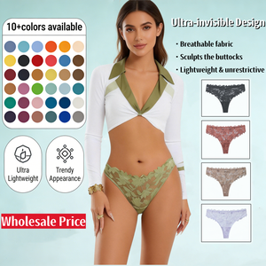 سراويل داخلية نسائية شفافة من الدانتيل بتصميم OEM لعام 2026، ملابس داخلية مريحة للنساء والفتيات - Product Image 1