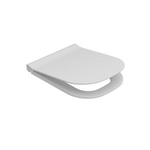 Asiento de Inodoro Termoestable Mirto de 48 cm de Largo, Color Blanco, con Función de Cierre Suave para Baño - Product Image 1