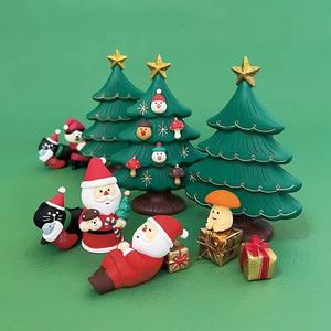 Bonne qualité qingheng cadeau <span class=keywords><strong>de</strong></span> Noël champignon forêt jouer décoré à la main paysage poupée résine décoration - Product Image 1