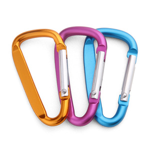Mosquetón de Aluminio KS en Forma de D, Capacidad de Carga de 10 kN, Hebilla de Escalada con Resorte de Color, Uso Universal - Product Image 1