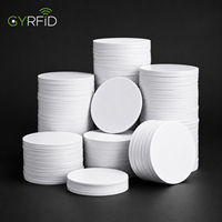 Etiqueta Adhesiva Redonda de PVC para Tarjetas RFID NFC Pasivas de 13/15/18/20/22/25/28/30/35/40/50 mm, Etiqueta de PVC Tipo Moneda