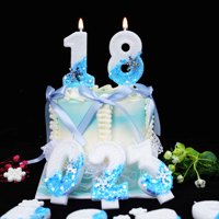 Lilin Angka Salju Berkilau Laris Manis, Hiasan Kue Ulang Tahun, Dekorasi Pesta Natal Musim Dingin