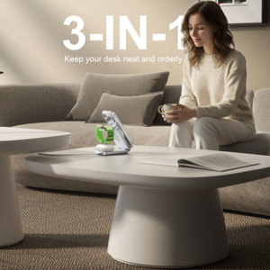 Meilleures ventes - <span class=keywords><strong>Chargeur</strong></span> sans fil certifié blanc <span class=keywords><strong>3</strong></span>-<span class=keywords><strong>en</strong></span>-<span class=keywords><strong>1</strong></span> - Station de charge rapide 25W pour iPhone, AirPods, <span class=keywords><strong>Apple</strong></span>, Samsung Watch - Product Image 6