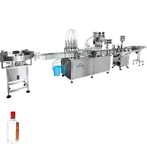 Manufacturer spirit bottles 750 ml bottling machine vodka rum liquor filling and capping labeling machine line