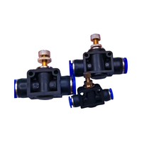 Vanne de régulation 4-12 mm pour flux d'air, raccord rapide pour tuyau, gaz, eau, vanne de contrôle pneumatique, connecteur de réglage, accouplement rapide