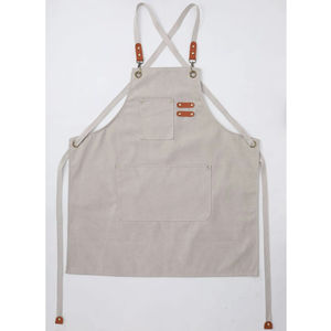 ผ้ากันเปื้อนผ้าใบสำหรับใช้ในครัวกันน้ำมันกันน้ำสามารถเช็ดมือผู้ชายผู้หญิงผู้ใหญ่ที่มีกระเป๋าเครื่องมือทำกาแฟแฟชั่น - Product Image 5