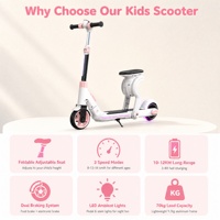 Trottinette électrique pour enfants Seat Ride avec siège, 21,6 V, 130 W, 5,2 Ah, batterie au lithium, 6,5 pouces, capteur intelligent, étanche, longue portée, pliable, 70 kg