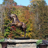 Statue de cheval en bronze grandeur nature, sculpture de cheval au galop en métal moulé pour la décoration de jardin, parc, place publique, paysage, sur mesure