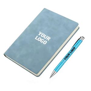 Promo Wholesale Business Gift Leather Notebook Handwriting Customized Logo Paper A5 Planner Multifunction Silk Screen Printed - Product Image 1