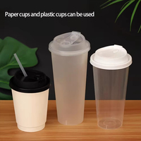 HANYONG PP 90mm Couvercles jetables multifonctionnels pour smoothies, bouchons de bouteilles de café Boba, emballage en plastique