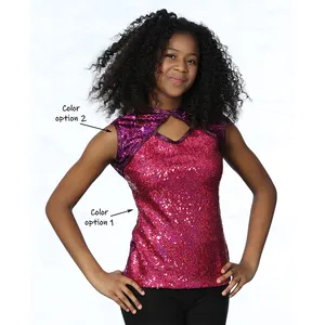 Normzl Wholesale Majorette Dance Uniforms Free Design Shiny Tshirt Costume Custom Majorette Tops Practice Wear