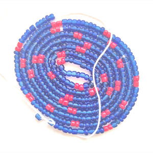 Hilo de algodón usado, cuentas de arroz de cristal inelásticas de colores, cintura, vientre, africano - Product Image 4