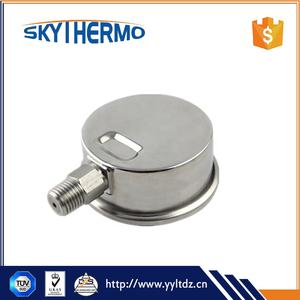 Manômetro de Pressão com Tubo Bourdon Preenchido com Líquido em Aço Inoxidável Padrão Conexão Inferior Manômetros de Vácuo - Product Image 5