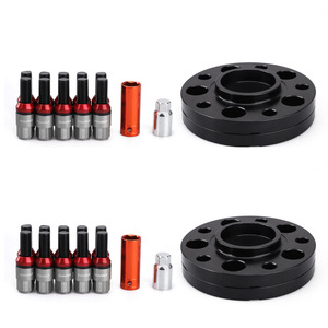 Flange de moyeu de roue central 15 mm 4 trous 112 mm PCD en alliage d'aluminium pour Mercedes M14x1.5 avec boulons à billes - Product Image 5