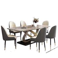 Vente directe d'usine Table de buffet rectangulaire moderne 8 places ensemble de table à manger meubles de salle à manger de luxe légers