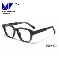 Monture de prescription carrée pleine monture en TR90 et métal, taille 49-20-150, personnalisable OEM, verres PC anti-lumière bleue, unisexe, pour adultes, MOQ
