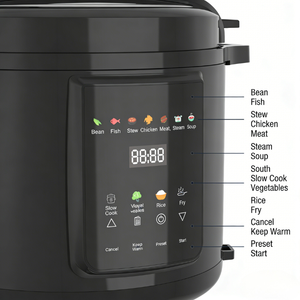 Cuisinière à pression multifonctionnelle <span class=keywords><strong>8</strong></span> <span class=keywords><strong>litres</strong></span> 1200 watts 11-en-1 pour la cuisine domestique, prix d'usine - Product Image 2