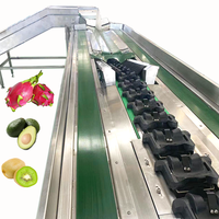 Papaya Perzik Banaan Bes Peer Ui Groenten Kleine Fruitsoorten Kiwi Sorteer- en sorteermachine KHGX-6J Sensor PLC 600KG 1 Jaar Garantie