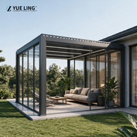 Pergola motorisée en aluminium à lames orientables, sur mesure pour les détaillants d'extérieur, balcon, patio, pergola imperméable et ombrante