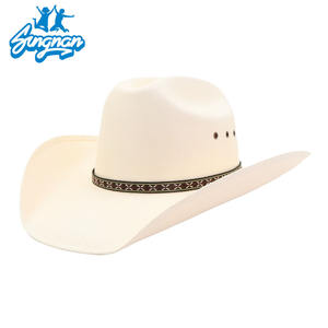 도매 멕시코 롤업 와이드 브림 망 하드 모자 맞춤형 웨스턴 패치 밀짚 카우보이 모자 유니섹스 파티 장식 페도라 모자 - Product Image 1