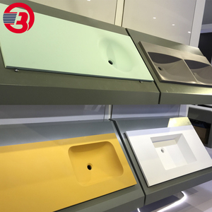 Fabbricazione di Alta Gloss <span class=keywords><strong>Bagno</strong></span> Vanity Set Mobili Da <span class=keywords><strong>Bagno</strong></span> Moderno Nuovo <span class=keywords><strong>Bagno</strong></span> di Design Con Forma a Conchiglia Lavelli Combo Vanità - Product Image 3