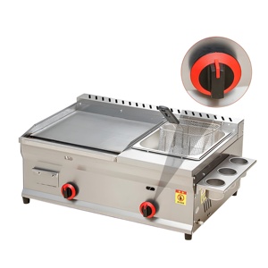 Friteuses et Plaques de Cuisson Professionnelles en Acier Inoxydable à Gaz pour Restaurants, Poulet Frit, Hamburgers, Steaks, et Stands de Restauration Ambulante - Product Image 5