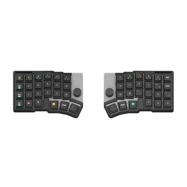Jezail Funder Cornix Split Keyboard Tented Ergonomic Mechanical Keyboard Aluminum Dual-mode USB/BT 3x6 Layout Split Keyboards