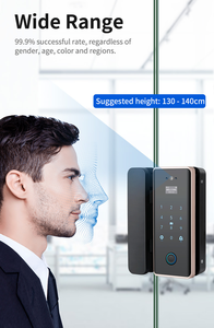 Kunci Pintu Kaca/Kuningan Pintar Tuya 3D Face Smart Glass dengan Pengenalan Wajah, Sidik Jari, Kartu, Kata Sandi, Kunci Biometrik, WiFi, Kartu Memori, dan Kontrol Aplikasi - Product Image 4