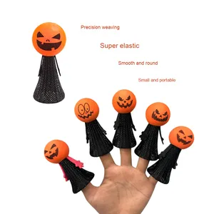 ZSD Halloween Tête de Citrouille Rebondissant Elfe Moyen Saut Poupée En Plastique Doigt Marionnette En Peluche Jouet Unisexe Âges 5 + 14 + ZSDR004 En Gros - Product Image 3