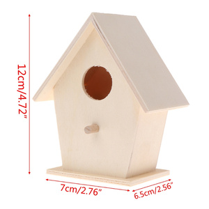 Ingrosso fatto a mano fuori dalla scatola di nidificazione degli uccelli in legno casa degli uccelli per la decorazione del giardino - Product Image 2