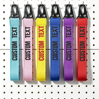 Porte-clés personnalisé en sangle de polyester durable et légère avec logo imprimé, dragonne pour cadeaux promotionnels et accessoires de marque