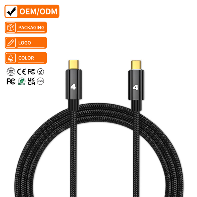 Premium Thunderbolt 4 Data Cable 40Gbps 100W Power Delivery 8K 60Hz HDR Video Cord for Laptop PC External SSD