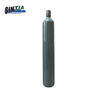 Tabung Gas Baja China 10L 20L 30L 40L 50L untuk Oksigen/nitrogen/CO2/argon/hidrogen dengan Cincin Leher Katup & Pegangan Pembawa/tiub celup