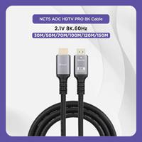 Câble optique actif (AOC) NCTS PRO 8K 150M HDTV 2.1 PVC noir 4,5 mm OD pour utilisation informatique