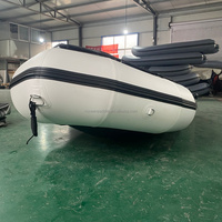 Bateau pneumatique populaire certifié CE européen 4m 5m avec sièges en aluminium et aluminium blanc