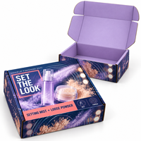 Boîte d'expédition personnalisée en carton ondulé profond pour coffret de brume fixante et de poudre libre, emballage pour flacon de maquillage