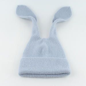 آذان أرنب طويلة معلقة قبعة صوف ناعمة للخريف والشتاء قبعة دافئة للأذن كرتونية لطيفة ملونة محبوكة - Product Image 5