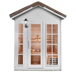 Pièce humide extérieure moderne blanche belle de <span class=keywords><strong>sauna</strong></span> de vapeur avec le fourneau 6KW électrique et les pierres - Product Image 1