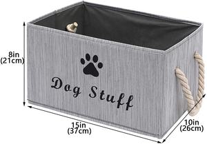 Oyuncaklar saklama kutusu kumaş eşya kutuları organizatör pamuk halat kolu, katlanabilir küp sepet konteyner kutusu köpek - Product Image 5