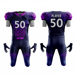 Uniforme de fútbol americano para hombre, camisetas de equipo personalizadas, pantalones de entrenamiento profesional, juego universitario, sublimación, ropa cómoda - Product Image 1