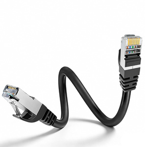 D-sunty Cat6a 26AWG SFTP Ethernet <b>Cable</b> <b>Waterproof</b> Rj45 Patch Cord Shielded Ethernet <b>Cable</b> 0.5m-100m Length Network <b>Cables</b> - Product Image 2