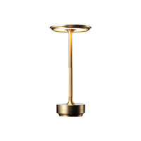 Lampe de table tactile en aluminium de style minimaliste moderne de haute qualité, lumière d'ambiance pour chambre à coucher, restaurant, camping en plein air - Batterie