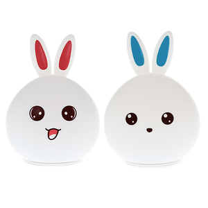 Lampe led en forme de <span class=keywords><strong>lapin</strong></span> avec capteur tactile, lumière changeante entre 7 couleurs, luminaire décoratif d'intérieur, idéal pour la chambre d'un bébé - Product Image 4