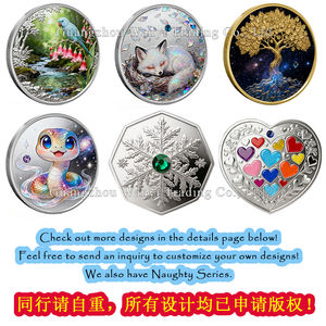 Grosir 1 oz medali tembaga berwarna. 999 tembaga murni berlapis perak desain kustom Relief tinggi - Product Image 4