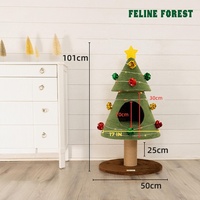 Arbre à chat minimaliste d'hiver pour le commerce extérieur, avec structure d'escalade, maison pour chat intégrée en tissu et griffoir pour chat